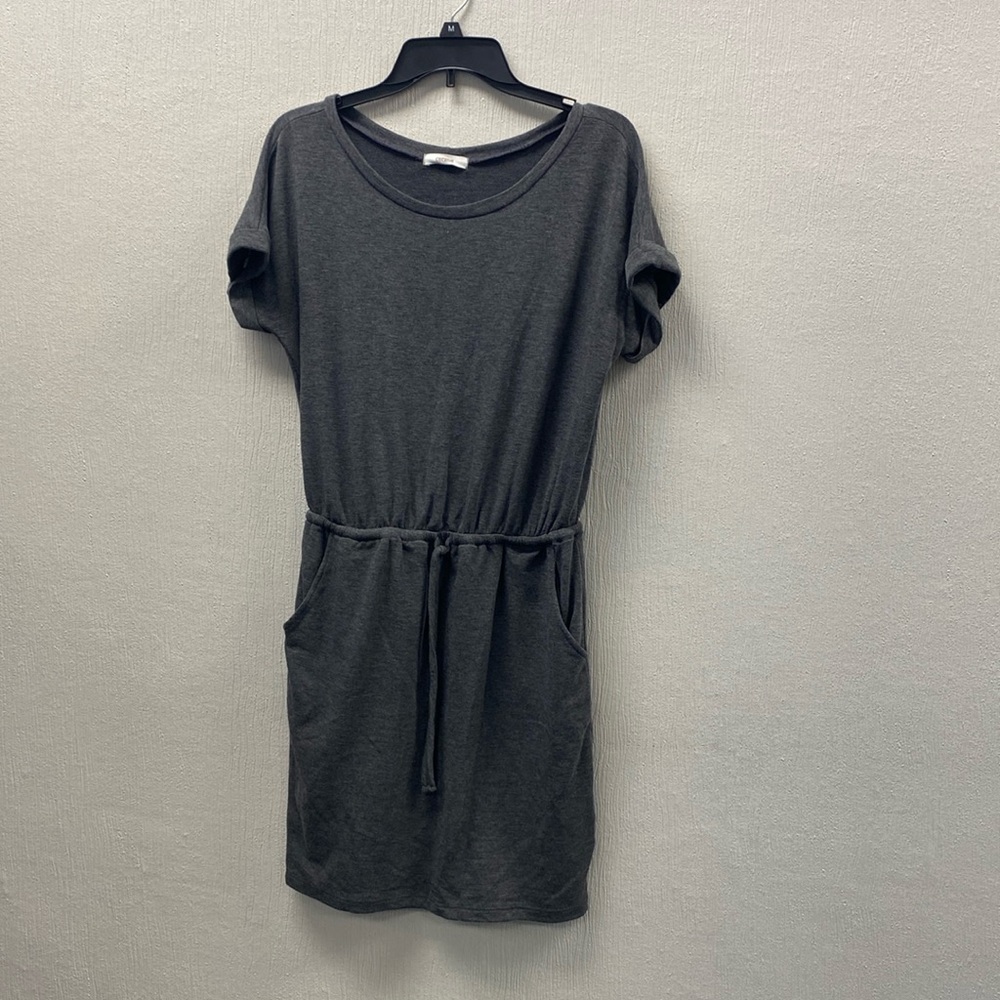 Short Sleeve Grey Dress